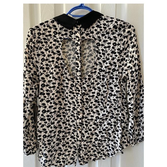 Cream & Black Woven Top - Picture 3 of 3